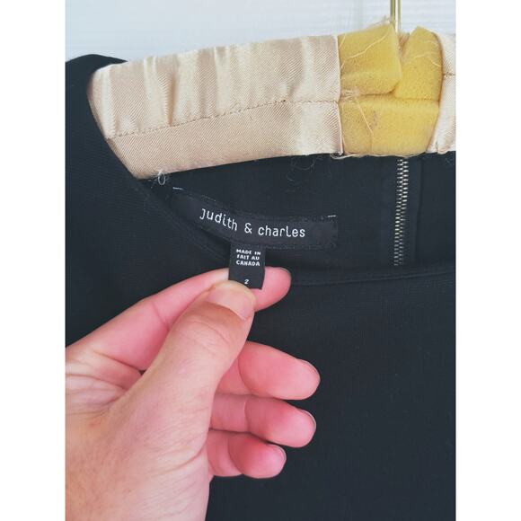 Judith & Charles Striped Knit Sheath Sweater Dress Size 2 Black White Career - Picture 5 of 7